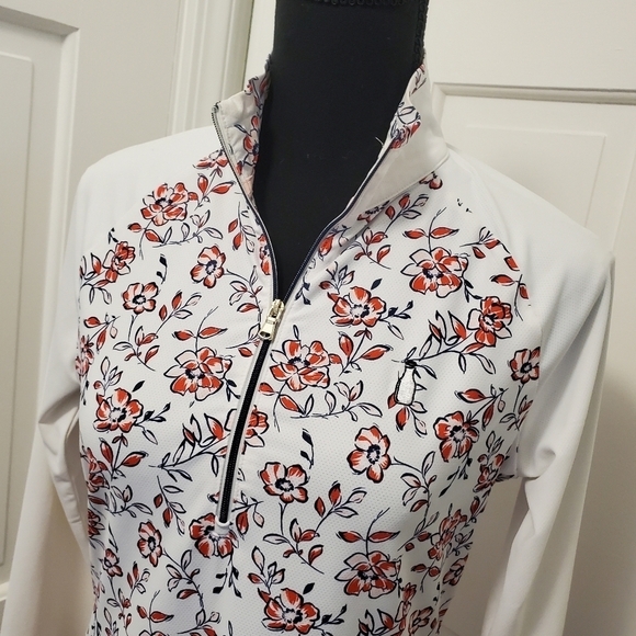 FAIRWAY & GREENE Wesley Pullover Floral Print/Style L12229 Sz. Small Activewear - Picture 2 of 10